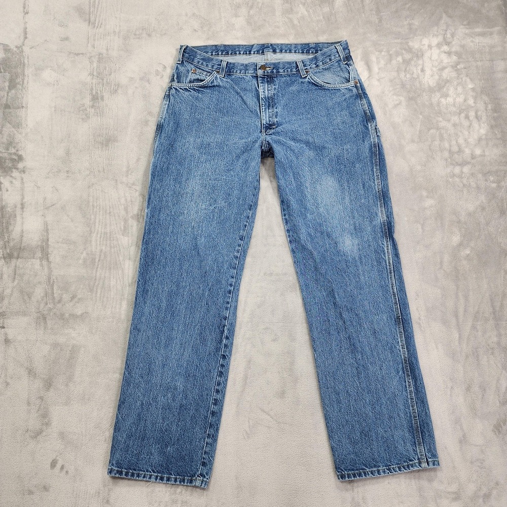 Vintage Dickies Jeans Men 38x34 Blue Carpenter Utility Denim Workwear Straight
